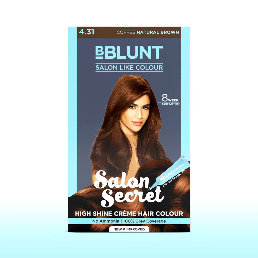 BBLUNT Salon Secret High Shine Crème Hair Colour Coffee Natural Brown - 100 g