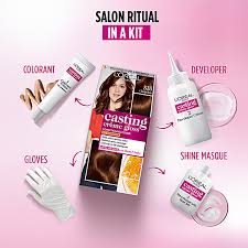 L'Oreal Paris Casting Creme Gloss Hair Color, 300 Darkest Brown, 87.5g+72ml