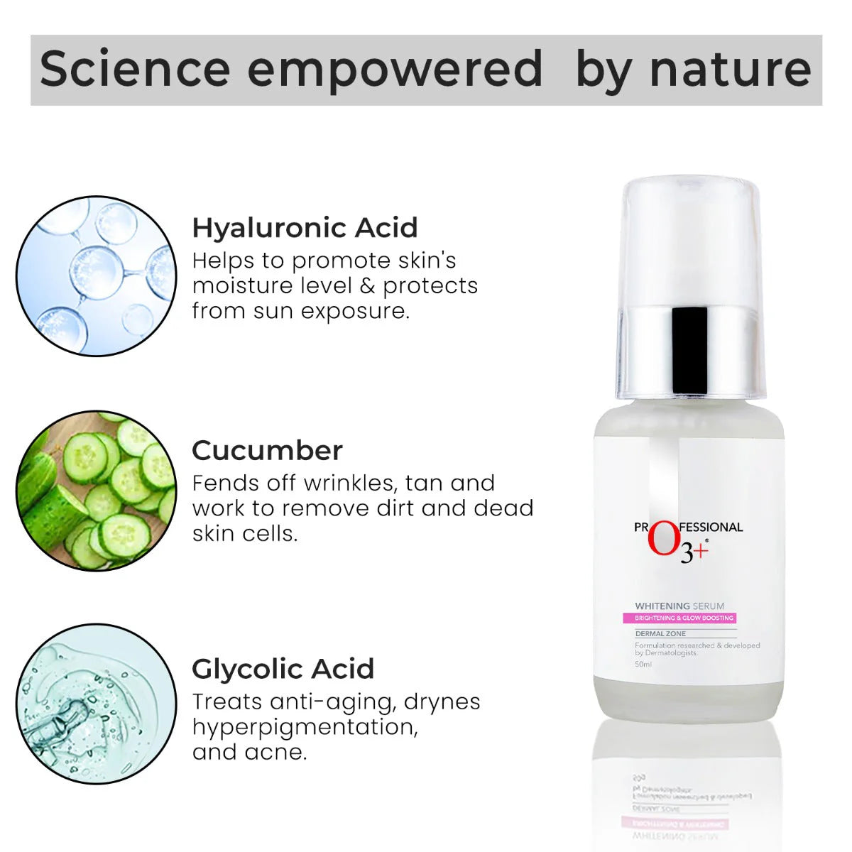 O3+ Professional Skin Serum Face Whitening for Pigmentation and Whitens Skin (50g)