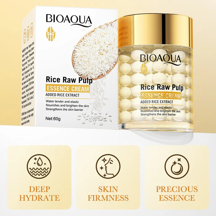 BIOAQUA Rice Raw Pulp Nourishes Brighten Essence Cream (60g)