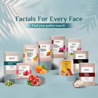 RICHFEEL Skin Whitening Facial Kit Bright & Glowing Skin Parlour Feel (250 g)