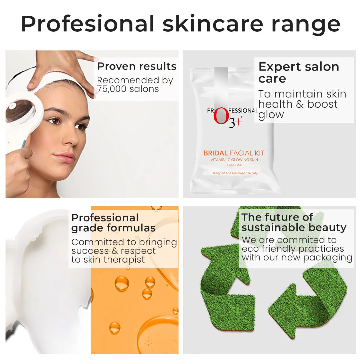 O3+ Bridal Facial Kit Vitamin C Glowing Skin (67gm+69ml)