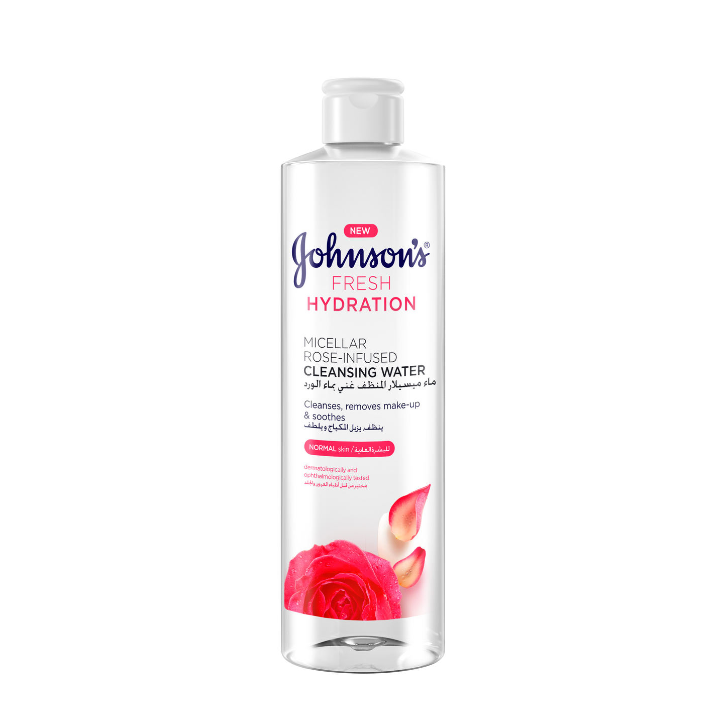Johnson's Fresh Hydration Micellar Rose-Infused Cleansing Water For Normal Skin (400ml)