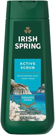 Irish spring Active Scrub Moisturizing Face + Body Wash (591 ml)