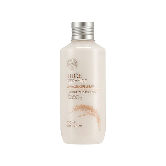 The Face Shop Rice & Ceramide Emulsion - Korean Brightening Moisturizer/Cream for Dull & Dry Skin (150ml)
