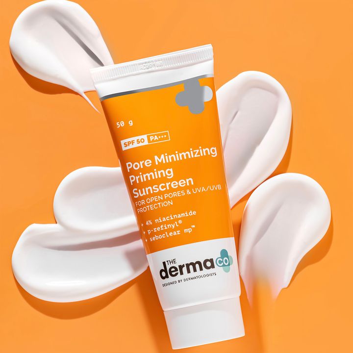 The Derma Co Pore Minimizing Priming Sunscreen with SPF 50 & PA+++(50g)