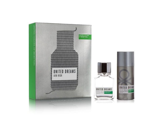 United Dreams Aim High Benetton Set  (Eau de Toilette 100ml + Deodorant 150ml)