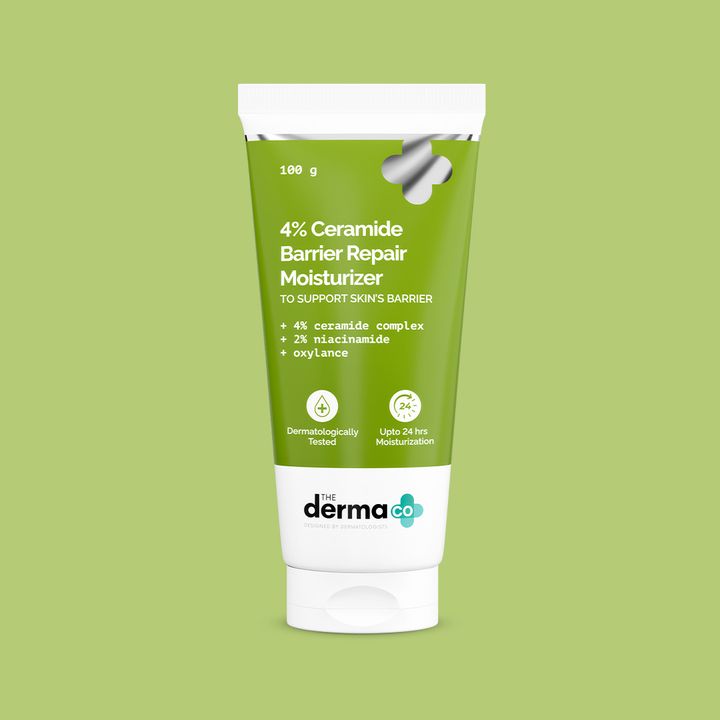 The Derma Co 4% Ceramide Barrier Repair Moisturizer with Ceramide, Niacinamide, and Oxylance (100 g)