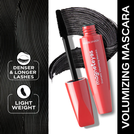 Faces Canada Magneteyes Dramatic Volumizing Mascara,Lightweight,Black Finish,Adds Volume -Black(9.5 ml)