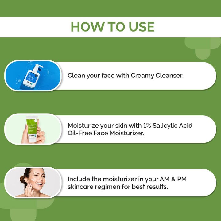 The Derma Co 1% Salicylic Acid Oil-Free Moisturizer For Face with Oat Extract  (50 g)