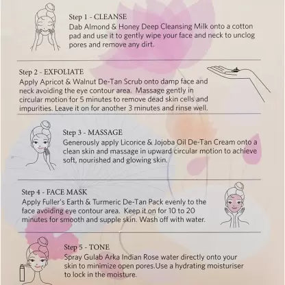 MANTRA De-Tan Facial Kit | Sles, Silicone & Paraben Free | No Artificial Colours  (230 ml)