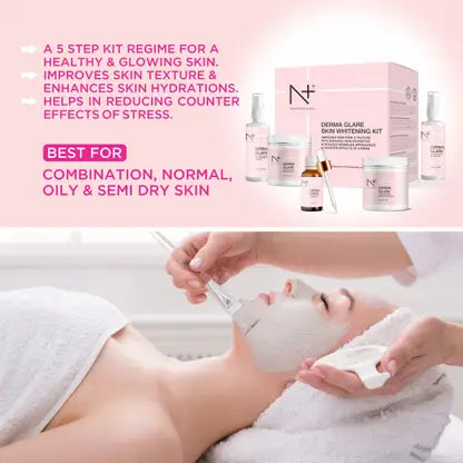 N PLUS Professional Darma Glare Skin Whitening Kit | Advanced Whitening Treatment For Women, 230ml + 160g  (390 g)