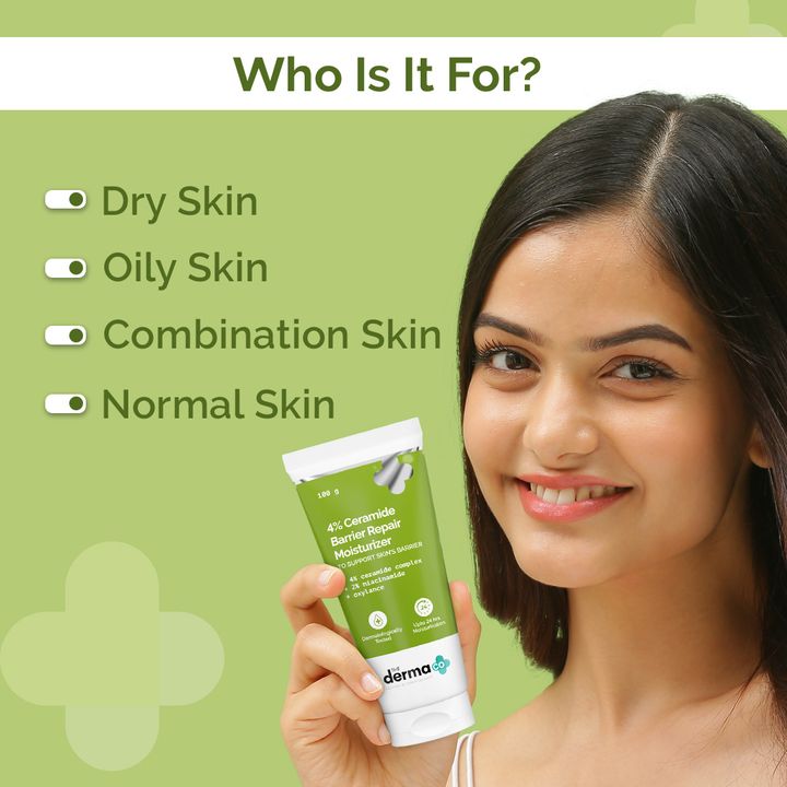 The Derma Co 4% Ceramide Barrier Repair Moisturizer with Ceramide, Niacinamide, and Oxylance (100 g)