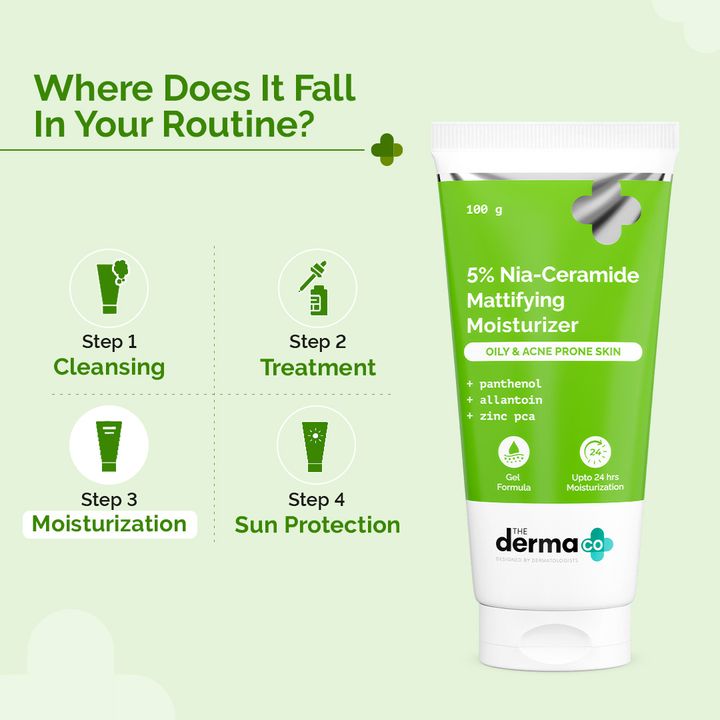 The Drema Co 5% Nia-Ceramide Mattifying Moisturizer with 5% Niacinamide & 2% Ceramide (100 g)