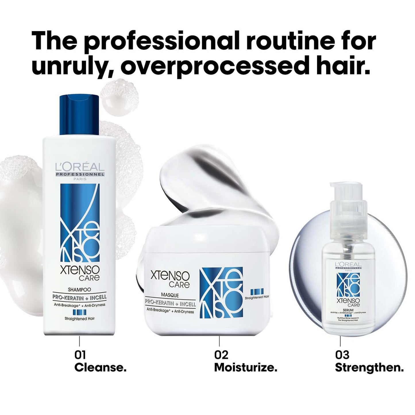L'OREAL PROFESSIONNEL Xtenso Care Serum For Frizz-Free, Smooth & Manageable Hair (50 ml)