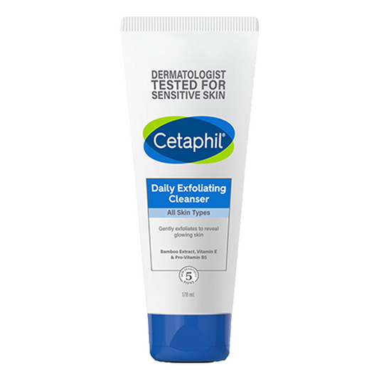 Cetaphil Daily Exfoliating Cleanser with Vit E and B5 All Skin Types Dermatologist Tested (178ml)