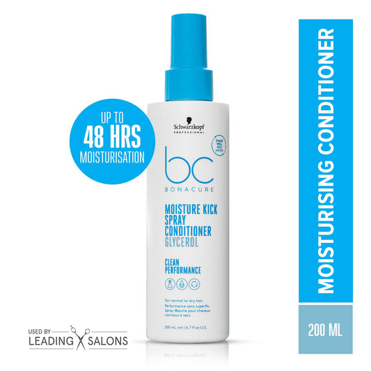 Schwarzkopf Professional Bonacure Moisture Kick Spray Conditioner With Glycerol For Dry Hair (200 ml)