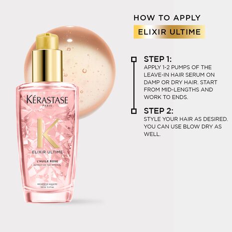 Kerastase Paris Elixir Ultime L'Huile Rose Serum For Color Treated Hair 100ML