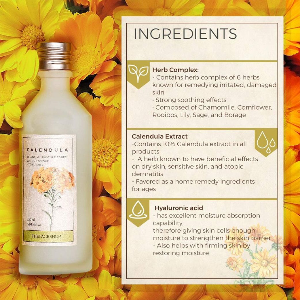 The Face Shop Calendula Essential Moisture Toner (150 ml)