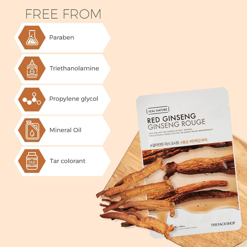The Face Shop Real Nature Red Ginseng Face Mask (20g)
