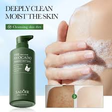 SADOER Avocado eep Cleaning Body Wash Vitamin E Moisturizing Nourishing Perfume Shower Gel (500 ml)