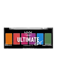 NYX Professional Makeup Ultimate Edit Petite 6 Color Shadow Palette Brights (1.2 g)