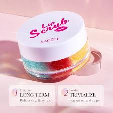 SADOER Tri-color Lip Scrub Lip Exfoliator  Tinted Lip Balm (20 g)