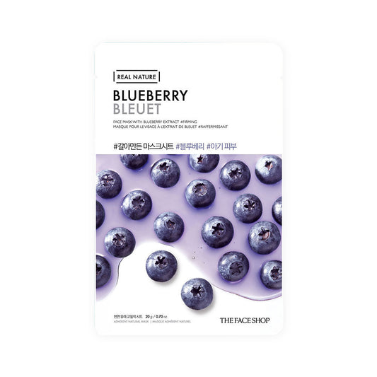 The Face Shop Real Nature Blueberry Face Mask (20gm)