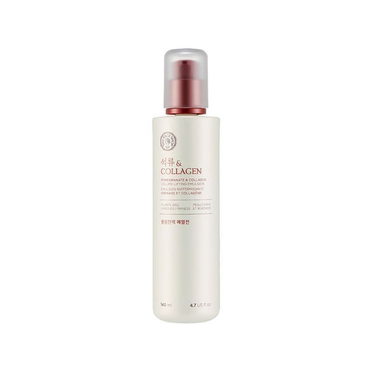 The Face Shop Pomegranate & Collagen Emulsion - Anti Aging Korean Moisturizer with Hyaluronic Acid (140ml)