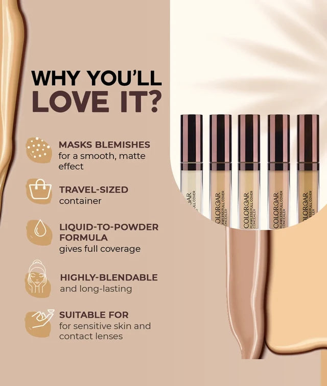 Colorbar Flawless Full cover concealer 004 SILk (6ML)