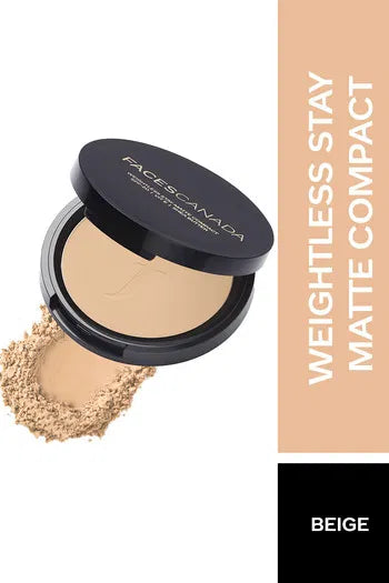 FACES CANADA  Weightless Stay Matte Compact SPF20 Vitamin E & Shea Butter 9g