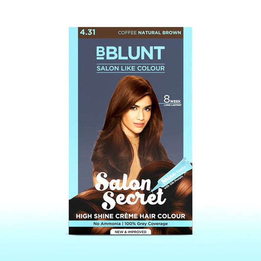 BBLUNT Salon Secret High Shine Crème Hair Colour Coffee Natural Brown - 100 g