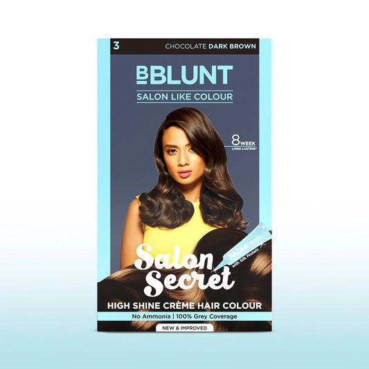 BBLUNT Salon Secret High Shine Crème Hair Colour - Chocolate Dark Brown - 100 g