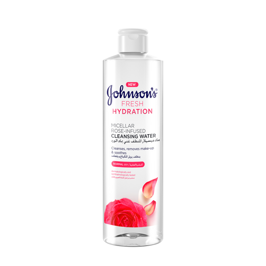 Johnson's Fresh Hydration Micellar Rose-Infused Cleansing Water For Normal Skin (400ml)