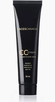 Faces Canada SPF 20 CC Cream - Natural 01, Correct & Care Tinted Cream, Dewy Finish (35 ml)