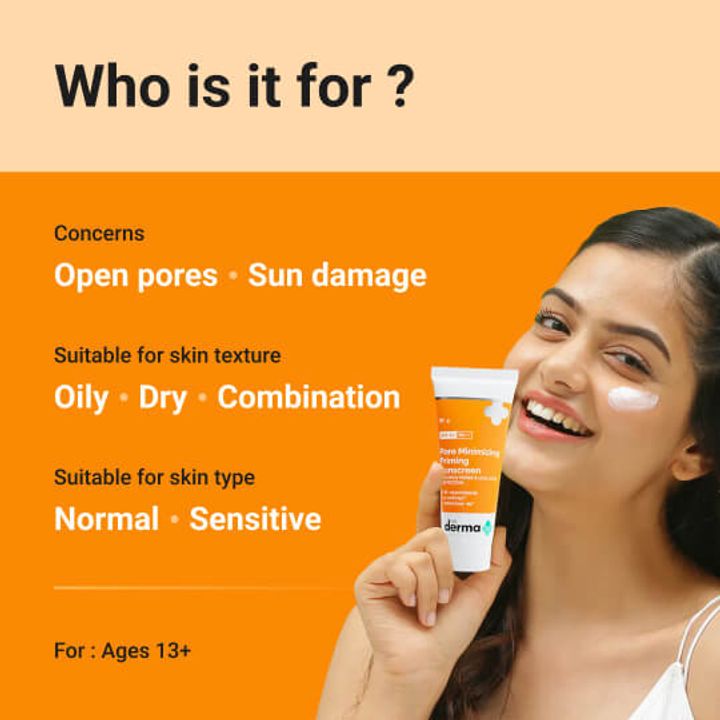 The Derma Co Pore Minimizing Priming Sunscreen with SPF 50 & PA+++(50g)